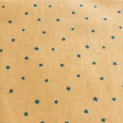 青い星柄 綿生地 約49cm x 22cm