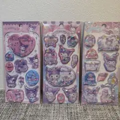クロミウォーターシール 3枚セット サンリオ 海外正規品 シャカシャカ水シールB