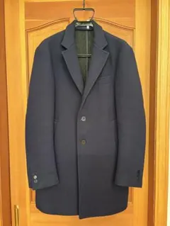 【新品未使用 定価5万円】EDIFICEエディフィス チェスターコート Sサイズ SUPER 140's ウール / カシミヤ チェスターコート（チェスター