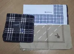 BURBERRY OXBRIDGE PLAYBOY　3枚セットハンカチ