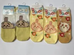 【新品】23〜25cm ちいかわ　靴下　5点セット　メッシュ素材　夏物　通気性