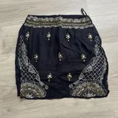 TODAYFUL ビジュースカート ビーズ インド 刺繍 黒 ブラック 春夏のサムネイル