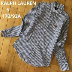 美品　RALPH LAUREN エンブレム ビッグポニー　ストライプシャツ