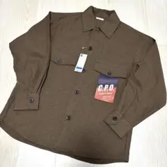 【タグ付き新品未使用】GU ジーユー CPOシャツ 長袖 ブラウン