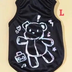 225★【L】黒 犬の服 犬服 ペットウェア タンクトップ 新品