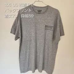 106 GILDAN グレー Tシャツ Lサイズ バックプリント　ドライ