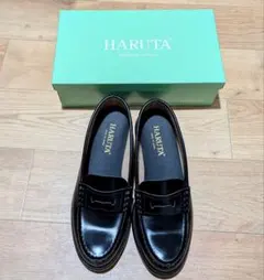 HARUTA 新コインローファー #3804 本革 23.5cm ブラック