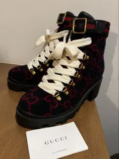 美品]GUCCI GG柄 ベロア スリッポン スニーカー - メルカリ