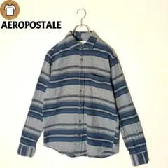 AEROPOSTALE ライトネルシャツ XS 薄手 ボーダー柄 B288