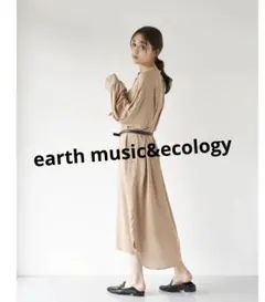 earth music&ecology　レーヨンイージーケアシャツ　ワンピース