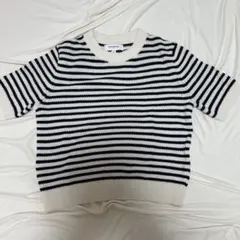 新品未使用　BANANA REPUBLIC ボーダー 半袖ニット S