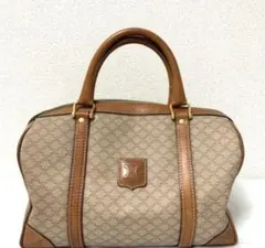 CELINE セリーヌ マカダム柄　ボストンバッグ