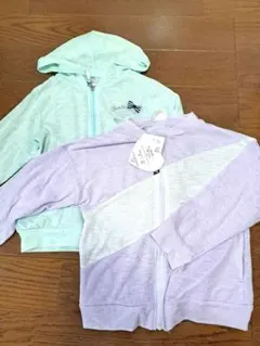 34 キッズ 女の子 メッシュ パーカー セット