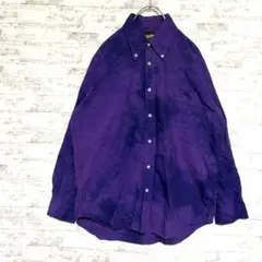 [bpm]M紫 タイダイ ボタンダウンシャツ