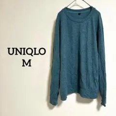 UNIQLO ユニクロ ダークブルー 長袖クルーネック トレーナー Mサイズ