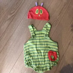 アリン様専用　ストライプオーバーオールと帽子セット