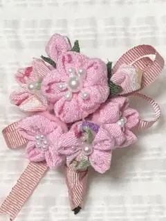 つまみ細工  桜のコサージュ
