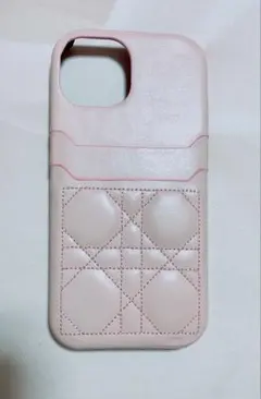 ⭐︎iPhone15ケース　キルティング スマホケース 収納 カード入れ ピンク