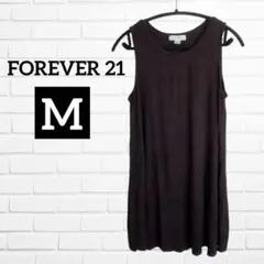 FOREVER 21 【M】ノースリーブ ワンピース チュニック ブラック
