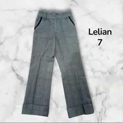 【美品】 Lelian カジュアルパンツ 7 グレー L5のサムネイル