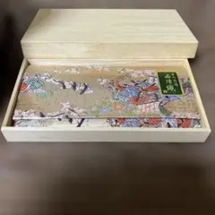 【未使用・木箱入】西陣織 古代葵錦 数寄屋袋 お札入れ 平安絵巻 茶道具
