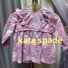 kate spade ケイトスペードフリル付き花柄シャツ 80cm ワンピース