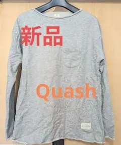 【新品】Quash/綿ニット薄手トレーナー長袖 グレー