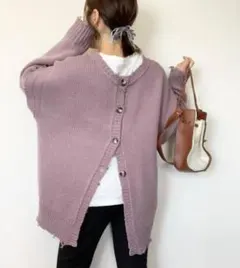 GRL♡2wayルーズダメージニット