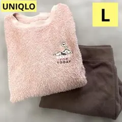 【ユニクロ】2021年製 ピーナッツ フリース セットアップ L スヌーピー