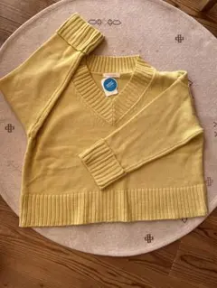 新品　映え色♡ショコラフィネローブ　ざっくりVネックニットプルオーバー
