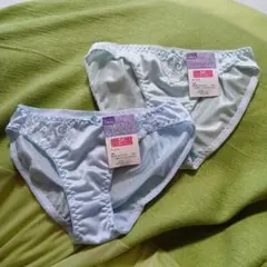 レディースショーツ Mサイズ ペパーミントグリーン&ライトブルー　2枚セット