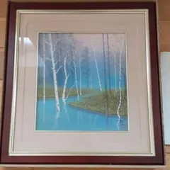 尾形松仙【松仙会主宰】油彩【尾瀬の朝】　油彩スチール額装　肉筆画　真作即決品です 2025年最新】尾形松仙の人気アイテム - メルカリ