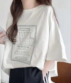 Javaコラボ　刺繍　ロゴTシャツ　オーバーサイズ　M ユニセックスのサムネイル