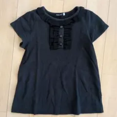 BeBe Tシャツ ブラック 130cm フリル装飾のサムネイル