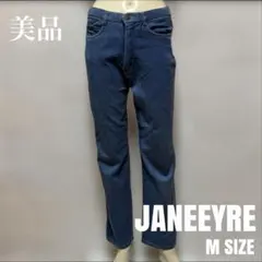 美品 JANEEYRE レーヨン混裏起毛 デニムパンツ Mサイズ ブルー