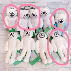 けたたましく動くクマ ポージング あかちゃん ぬいぐるみ マスコット 5体セット