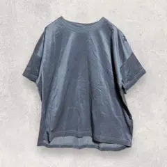 ナノユニバース Tシャツ カットソー S ブルー 半袖 シンプル