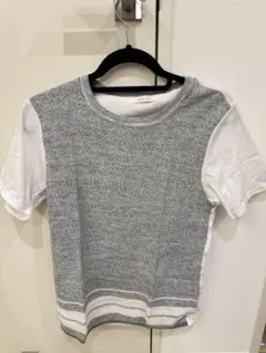 COMME CA MEN 半袖Tシャツ グレー/ホワイト