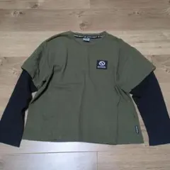 outdoor　アウトドアプロダクツ　ロンT　150　重ね着風　長袖　シャツ