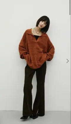 STYLEMIXER フェイクスウェードフレアパンツ