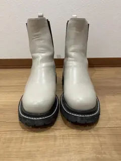 【お値下げ中！Oriental Traffic】ホワイト サイドゴアブーツ 厚底