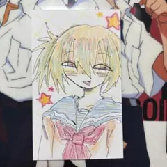 手描き　イラスト　女の子