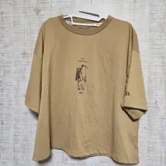 サマンサモスモスMEI 半袖Tシャツ ベージュ GO GREEN