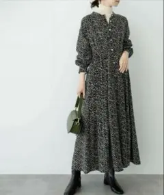 レオパード ロングワンピース