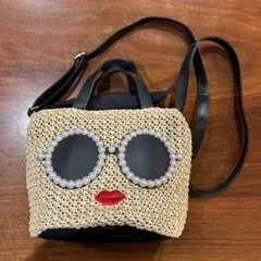 アジョリー　カゴバッグ　パールサングラス　2way バック