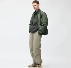 GU パラシュートパンツ MEN'S sizeS  ベージュ