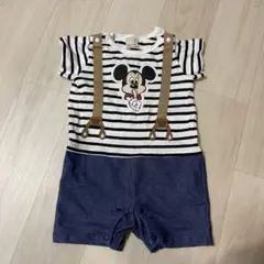 【値下げしました】petit main ミッキーマウスロンパース 70サイズ