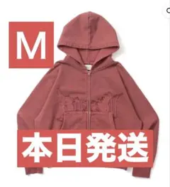 【新品未開封】bless u pigment zip hoodie red M bless u pigment zip hoodie – YZ