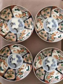 【古伊万里】絵皿4枚セットのサムネイル