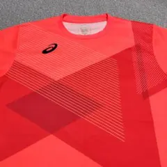 ASICS 赤 スポーツTシャツ JAPAN